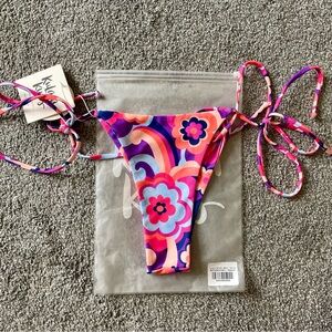 NWT Kulani Kinis Thong Tie Side Bikini Bottom in Tipsy Dip